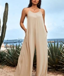 CUPSHE Accs & Clothing Gigi V-neck Thin Straps Backless Jumpsuit