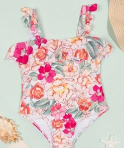 CUPSHE Keep It Cool Scoop Ruffles One Piece